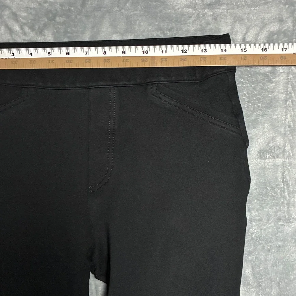 SPANX Black‎ Ponte Knit Pull On Cropped Ankle Pants Women's Medium